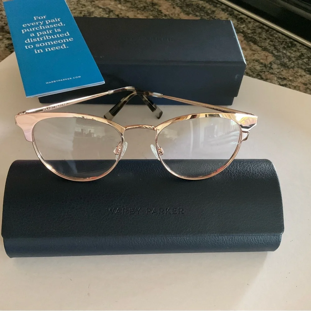 Warby Parker “Blair” Rose Gold Eyewear - Picture 2 of 8